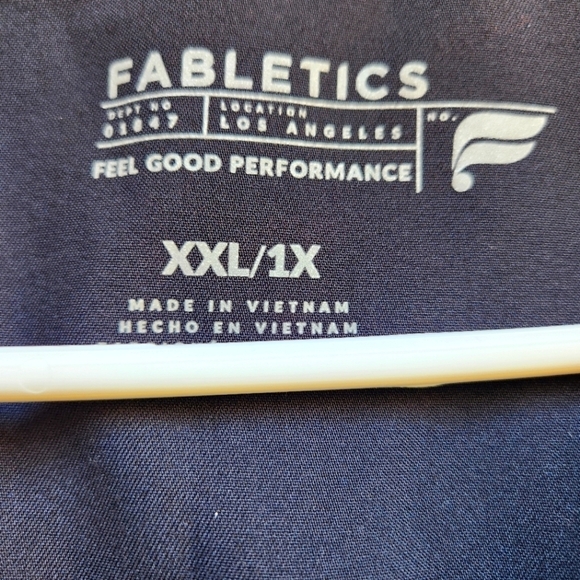 Fabletics Black Scrub Top Size XXL 1X Workwear - Picture 3 of 4